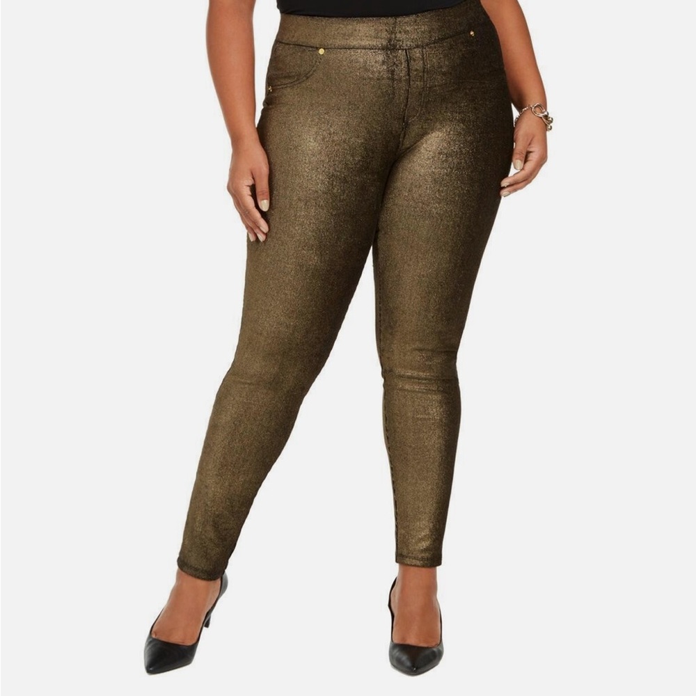 MICHAEL KORS Gold Metallic Leggings